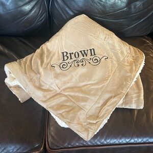 “Brown” Monogrammed Blanket